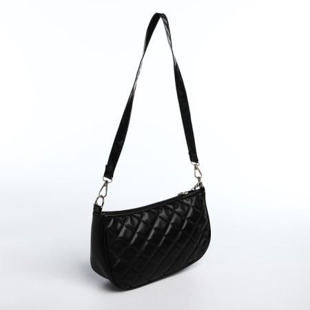Bag Baget with a zipper, black color-2
