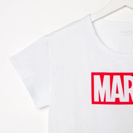 Shorted T -shirt "Marvel" Avengers, white color-6