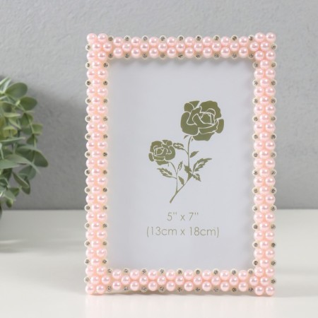 Photo frame plastic 13x18 cm "Pearls" straight angles 20.5x15x1.5 cm