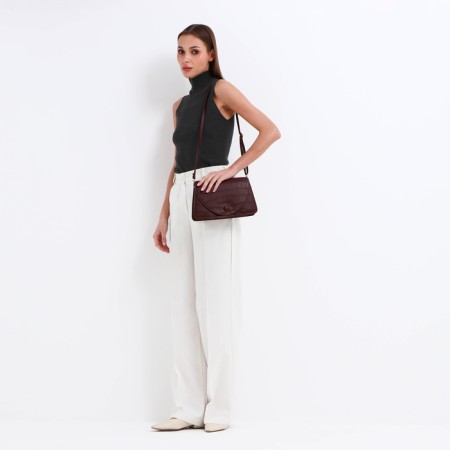 Bag-mixer on a valve, a long belt, burgundy color-6