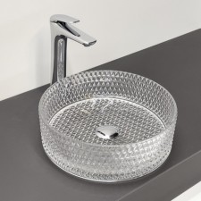 Haller shell COMFORTY CF21003, glass, round, transparent glass, 36 cm
