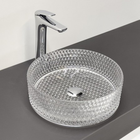 Haller shell COMFORTY CF21003, glass, round, transparent glass, 36 cm
