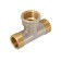 STM tee, 1/2 ", external/internal/outer thread, nickel -plated brass