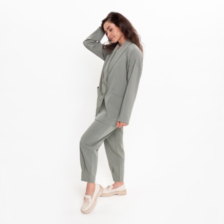 Women's everyday set (jacket and trousers), khaki, size 46-3