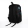 A backpack with a zipper, 3 outer pockets, black color