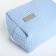 Textura zipper cosmetic bag, blue color