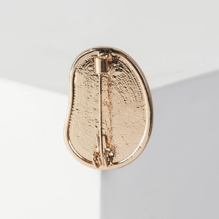 Brooch "Clock" gave, black color in gold-1