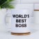 Sublimation mug "World’s Best Boss", with application