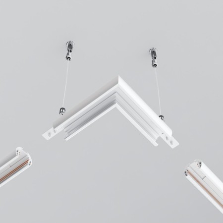 Corner Connector for the round low -profile busbar Exile, white-3