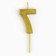 Candle figure for the cake "7", gold, 2.5 x 8 cm.