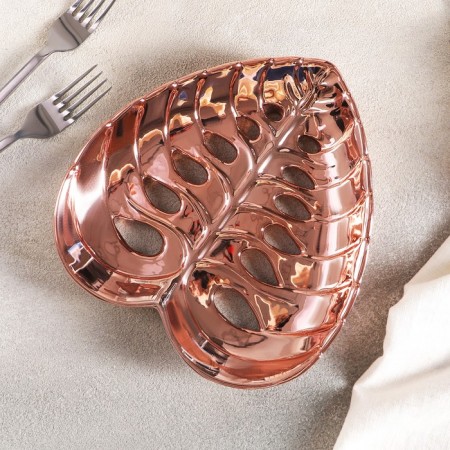 Ceramic serving dish "shining sheet", 21 × 20 × 4 cm, color mix