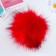 Pompon Artificial fur "Red Born Fox" d = 13 cm