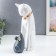 Souvenir Polystone "Cats Mouse" White-gray set 2 pcs 14x7x8 cm 31x9x10 cm