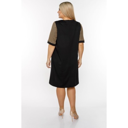 Female dress, size 52, black color-4
