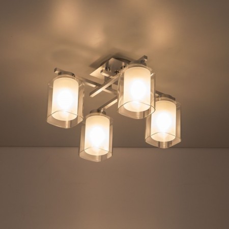Ceiling Citilux Cutilux CL111140, 42.5x42.5x24.5 cm, 4x75W, E27, Gray color-1