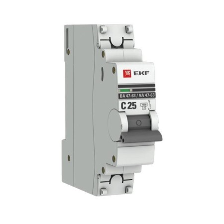 Automatic circuit breaker EKF MCB4763-1-25C-PRO 1P, 25A, 4.5ka