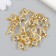 Decor for creativity Metal "Star 4 rays" gold, crystal 0.7x1.3x1.3 cm