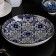 Plate ceramic deep share "dyra", d = 21 cm, blue color