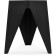 Stool Korner plastic, black 36x42x46 cm