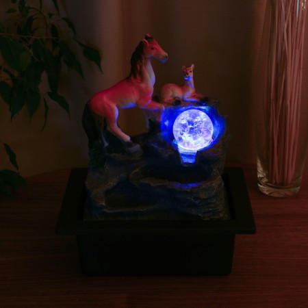 Fountain "Horse on the rock" 16x20x26 cm (with backlight)-2