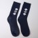 Socks male terry, dark blue color, size 25-27