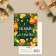 Happy New Year postcard, Mandarins, 10.5 x 7.5 cm, New Year