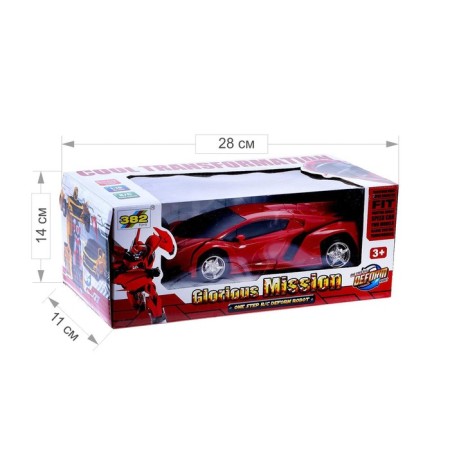 Robot radio -controlled Lambo, transforms from the remote control, scale 1:18, red color-7