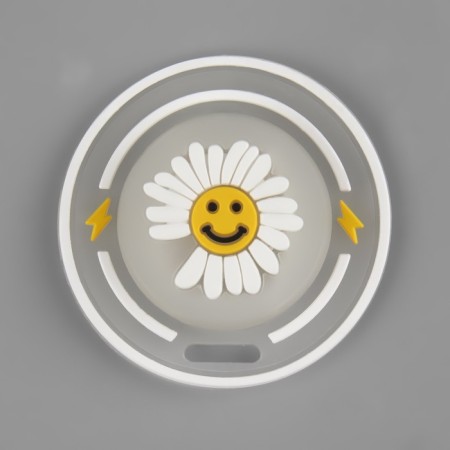Silicone patch "Chamomile", luminous, 5 × 5 cm, white color-2