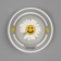 Silicone patch "Chamomile", luminous, 5 × 5 cm, white color