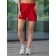 Women's shorts isee, size 50 cm, red color