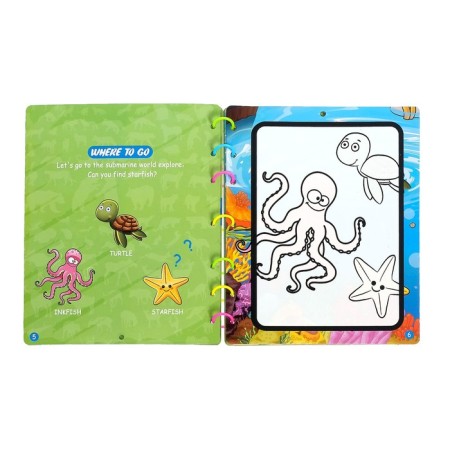 A book for drawing water "Animal World" with a water marker-1