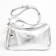 Bag Cross-Body Women's, genuine leather, Ludor silver, 21x9x13 cm