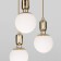 Suspended lamp with glass lamps of Bubble, 60W, E27, 30x30 cm