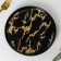 Ceramic plate for submitting Black Gold, D = 20 cm, black color