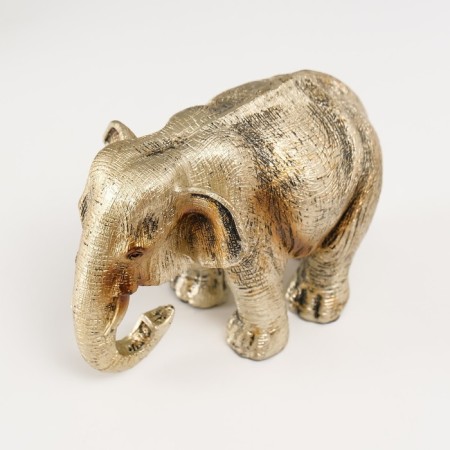 Souvenir Polystone "Golden Elephant" 8.7x13x7 cm-5