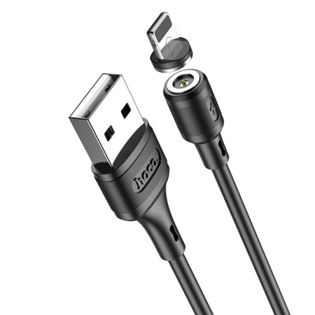 Hoco X52, Lightning - USB, magnetic connector, only charging, 2.4 A, 1 m, black-6
