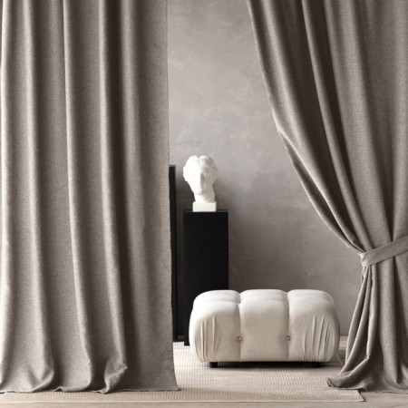 A set of curtains with the selection "Wander", size 2x150x270 cm, the color is gray-beige
