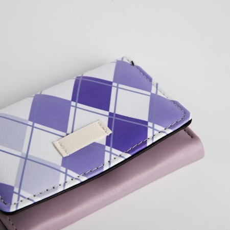 Kid wallet on the button, lilac color-2