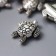 Decor for creativity Metal "Turtle" silver 1.3x1.2 cm