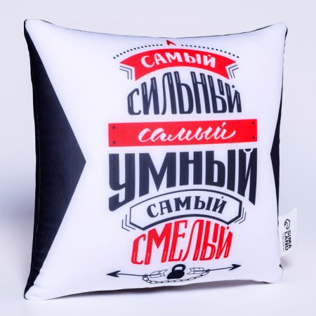 Antistress pillow is decorative “The strongest, smartest, most bold”, 20x20 cm-2
