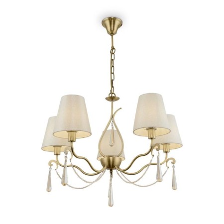 Madeline chandelier, 5x40W E14, brass color