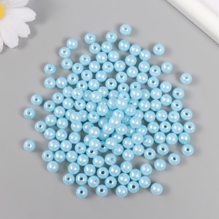 A set of beads "Pearls" d 8 mm, 250 grams, pale blue