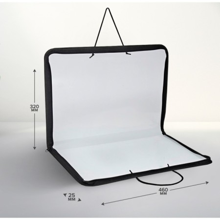 Folder for drawings and drawings A3, 460 x 320 x 25 mm, handles, plastic, lightning around, "office"-1
