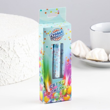 Candles Fountains for the Cake "Balls", 10 cm, 30 seconds, 3 pcs-6