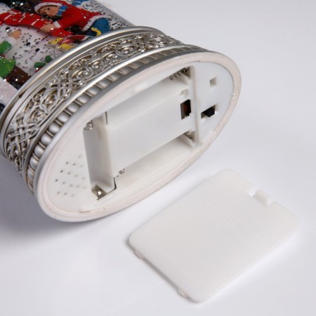 LED figure “Snow with a snowman” 13.8 × 30 × 8.4 cm, plastic, AAX3 batteries (not in the kit), USB, glow warm white-4