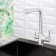 BouOU 91401 kitchen mixer, single -leaf, with switching a filter for drinking water, chrome