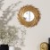 Wall mirror "sun", D mirror surface 11 cm, golden color