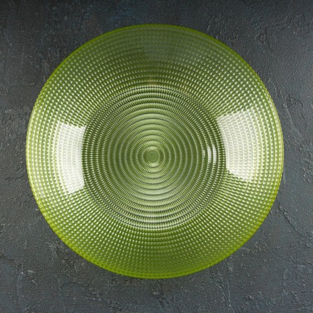 Glass salad Paella, 2.5 l, d = 30 cm, green color-1