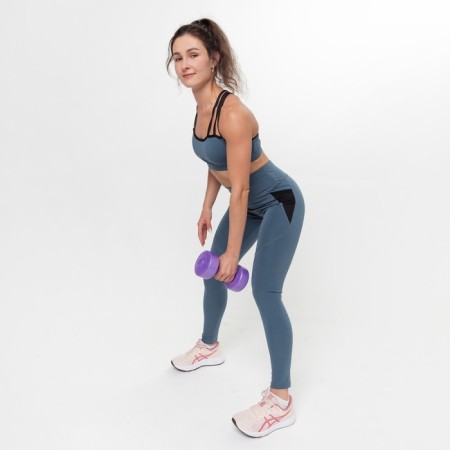 Female sports leggings, blue color, size 50 (XL)-4