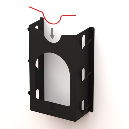 Holder for polishing cars, wall, black-8